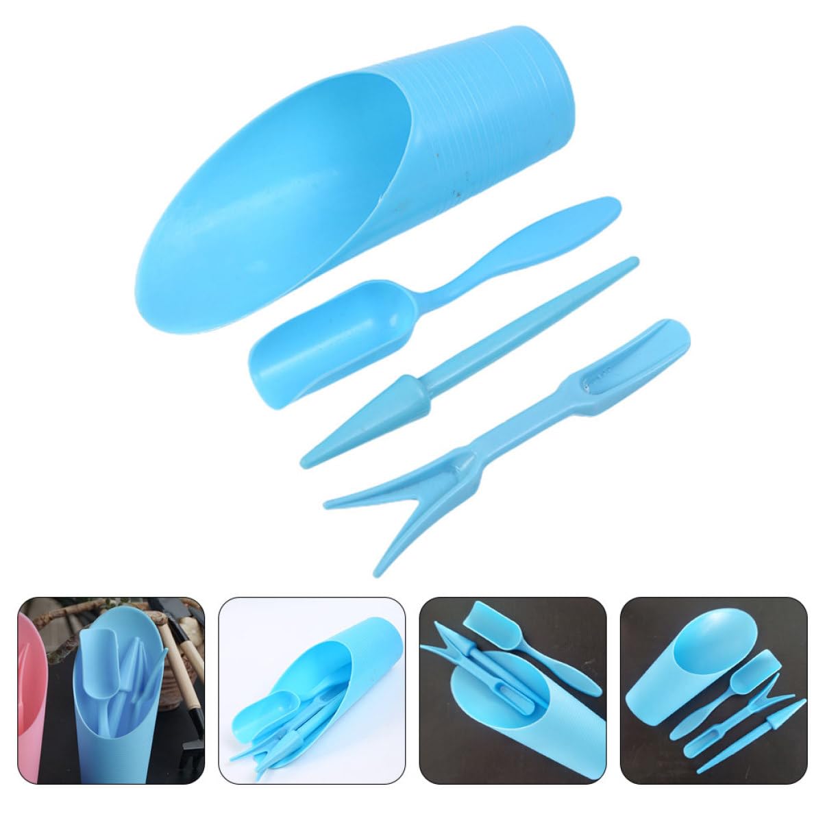 Gardening Tools Bundle - 4 adet/takım, Plastik Dayanıklı Kova kürek