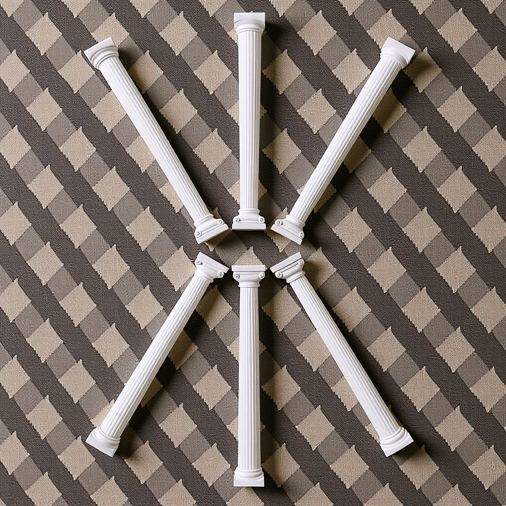 Gardening Tools Photo - 6 Adet Mini Roma Sütunu Dekoratif