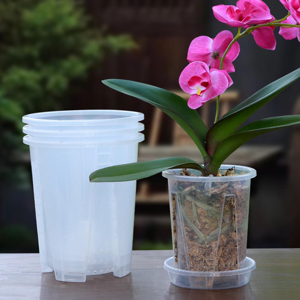 Orchid Potting Mix - Şeffaf Malzeme Akrilik Dikim Saksısı Drenaj