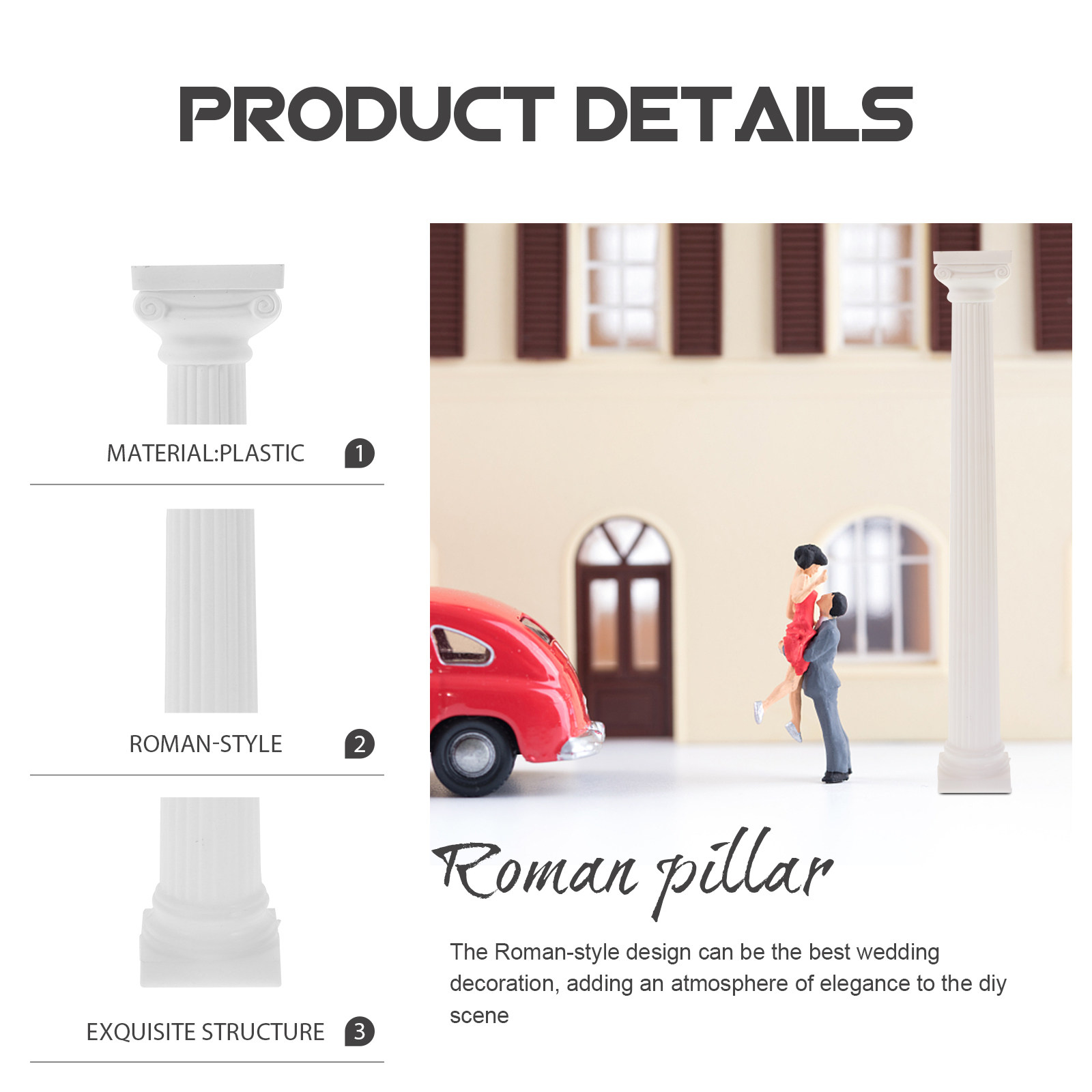 6 Adet Roma Sütunu Mini Dekor  - Gardening Tools Photo incelemesi ve fiyatı